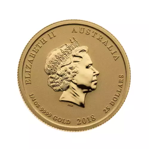 Australian Perth Mint Gold Lunar - Year of the Dog, 1/4 oz - 2018 (3)