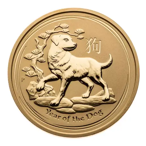 Australian Perth Mint Gold Lunar - Year of the Dog, 2 oz - 2018 (2)