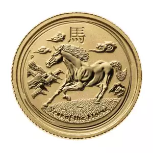 Australian Perth Mint Gold Lunar - Year of the Horse, 1/10 oz - 2014 (2)