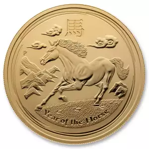 Australian Perth Mint Gold Lunar - Year of the Horse, 1/4 oz - 2014