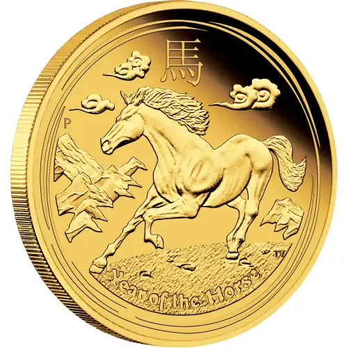 Australian Perth Mint Gold Lunar - Year of the Horse, 10 oz - 2014 (3)