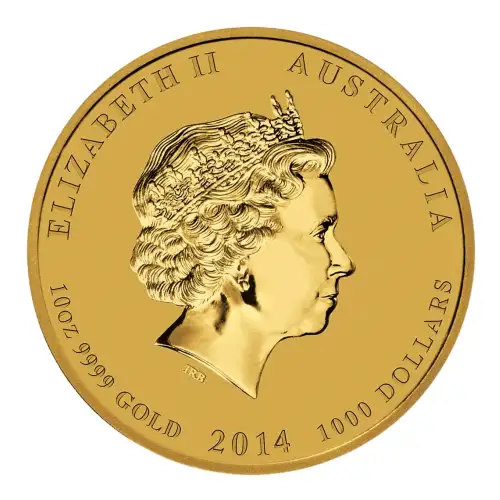 Australian Perth Mint Gold Lunar - Year of the Horse, 10 oz - 2014 (2)