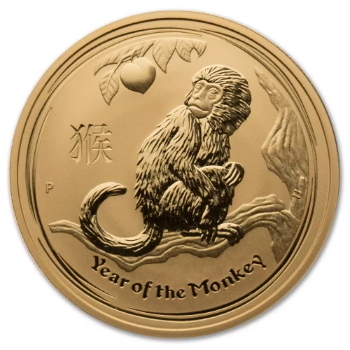 Australian Perth Mint Gold Lunar - Year of the Monkey, 1 oz - 2016 (3)