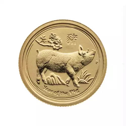 Australian Perth Mint Gold Lunar - Year of the Pig, 1/20 oz - 2019 (3)