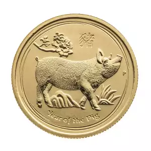 Australian Perth Mint Gold Lunar - Year of the Pig, 1/4 oz - 2019