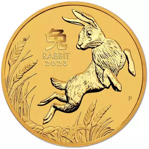 Australian Perth Mint Gold Lunar - Year of the Rabbit, 1/4 oz - 2023 (2)