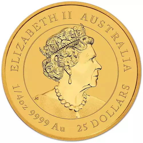 Australian Perth Mint Gold Lunar - Year of the Rabbit, 1/4 oz - 2023