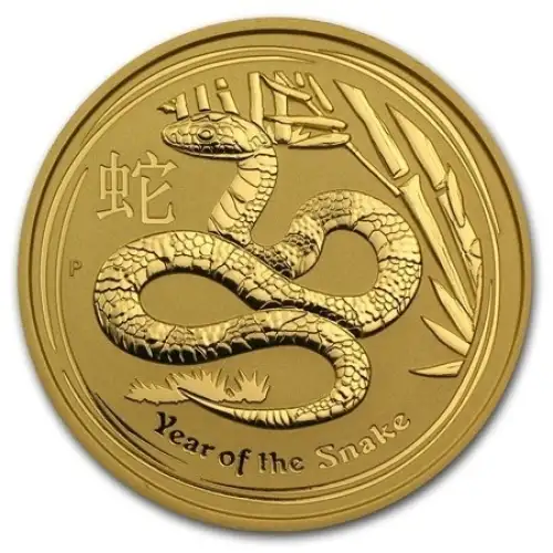 Australian Perth Mint Gold Lunar - Year of the Snake, 1/10 oz - 2013 (3)