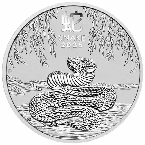 Australian Perth Mint Silver Lunar II: Year of the Snake, 1oz - 2025