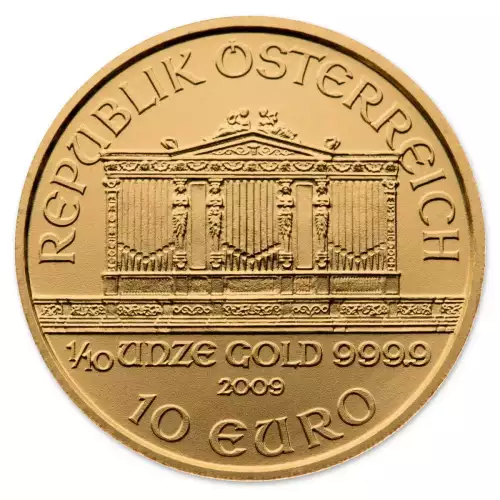 Austrian Gold Philharmonic, 1/10 oz - Backdated (4)