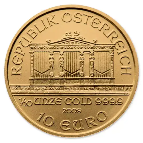 Austrian Gold Philharmonic, 1/10 oz - Backdated (4)
