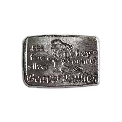 Beaver Bullion - 1 oz  Silver Bar