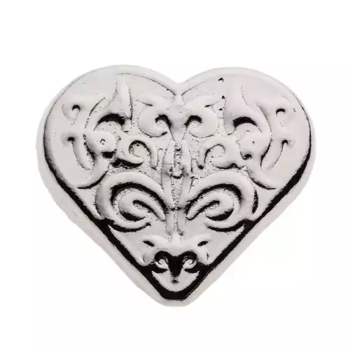 Beaver Bullion - 1 oz  Silver Heart (2)