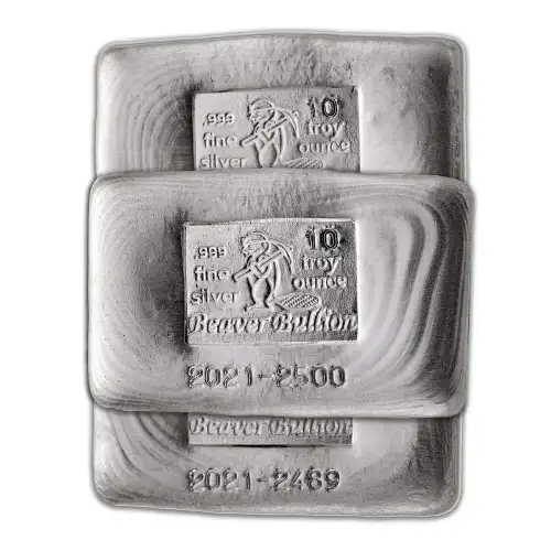 Beaver Bullion - 10 oz Silver Bar (3)
