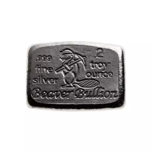 Beaver Bullion - 2 oz Silver Bar (2)