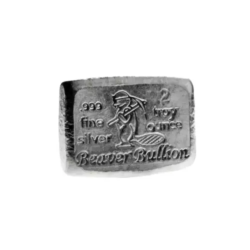 Beaver Bullion - 2 oz Silver Bar (3)