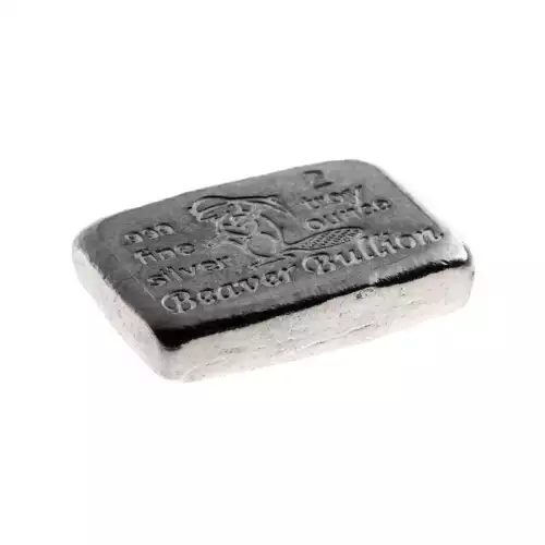 Beaver Bullion - 2 oz Silver Bar