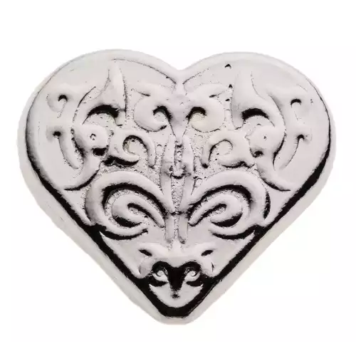 Beaver Bullion - 2 oz Silver Heart (2)
