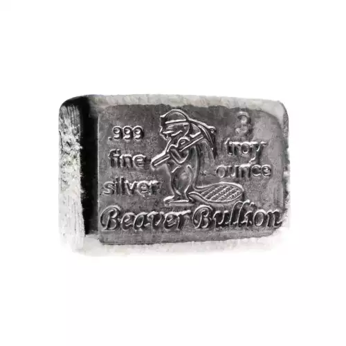 Beaver Bullion - 3 oz Silver Bar (3)