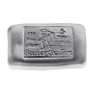 Beaver Bullion - 5 oz Silver Bar