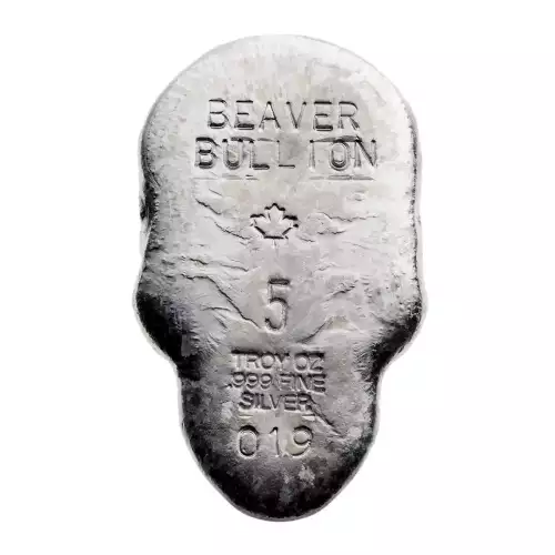 Beaver Bullion - 5 oz Silver Skull (4)