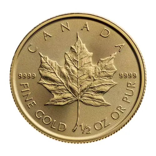 Canadian Gold Maple Leaf 1/2 oz 9999 - Backdated  (2)