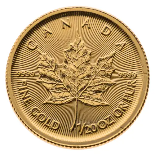 Canadian Gold Maple Leaf 1/20 oz - Backdated (5)