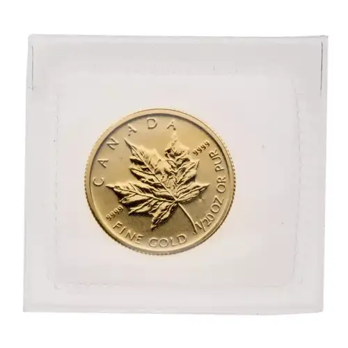 Canadian Gold Maple Leaf 1/20 oz - Backdated