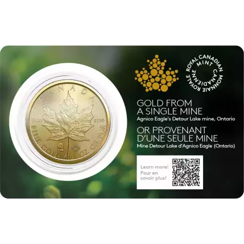 Canadian Gold Maple Leaf 1 oz, Single Source Mine - 2024