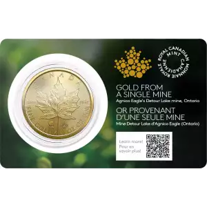 Canadian Gold Maple Leaf 1 oz, Single Source Mine - 2024