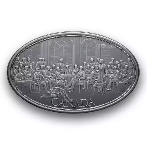 Canadian Heritage Medal Series: Fathers of Confederation, 5 oz - Antiqued Finish (2)