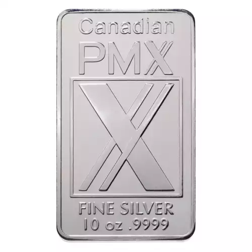 Canadian PMX Silver Bar 10 oz - Machine Cut (2)