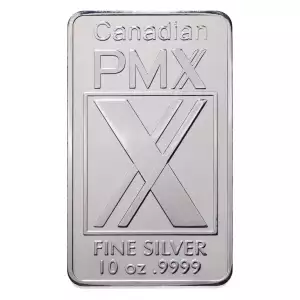 Canadian PMX Silver Bar 10 oz - Machine Cut (2)