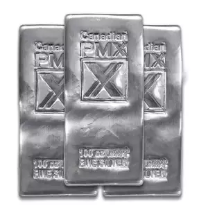 Canadian PMX Silver Bar 100 oz - Casted  (3)