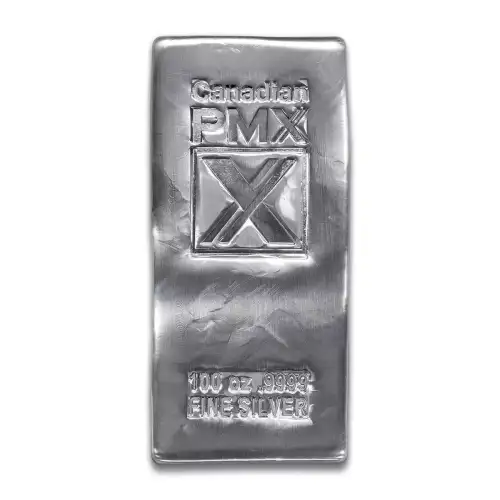 Canadian PMX Silver Bar 100 oz - Casted