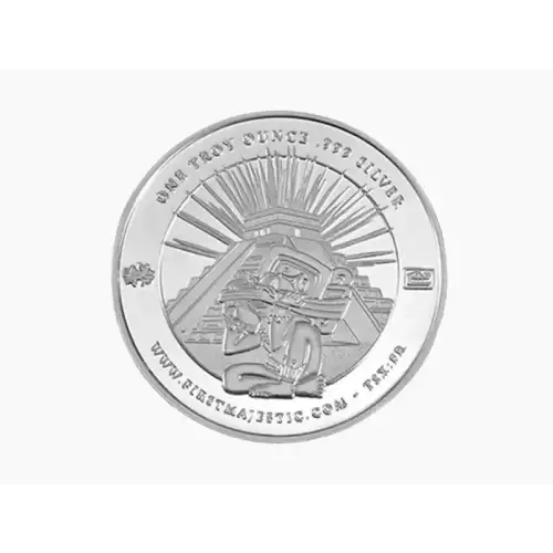 First Majestic Silver Mayan Round Set, 18 oz (2)