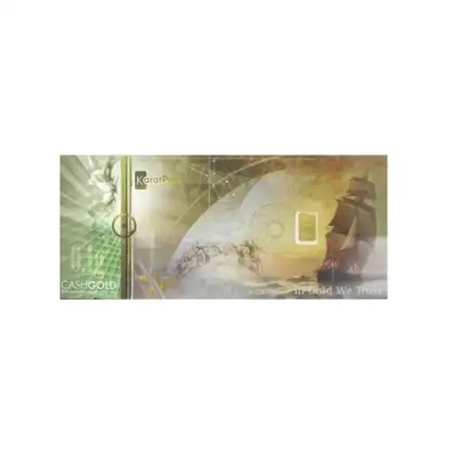 KaratPay Banknote w/Nadir .9999, 1/10th Gram