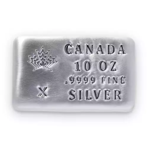 Leaf Silver Bar 10 oz - Poured (2)