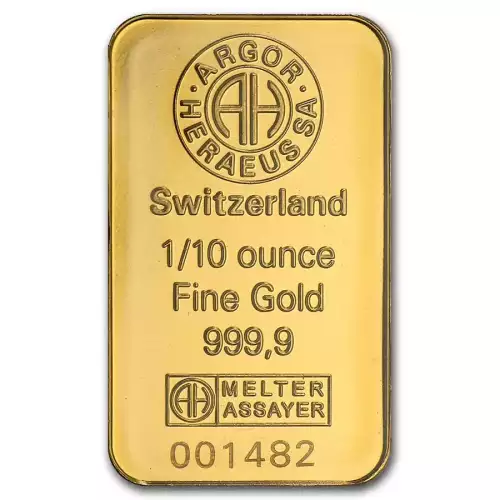 Misc Minted Gold Bar, 1/10 oz (3)