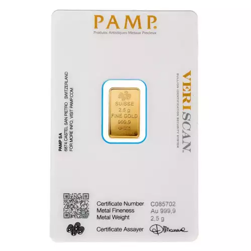 Misc Minted Gold Bar, 2.5 gram (4)