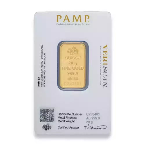 Misc Minted Gold Bar, 20 gram