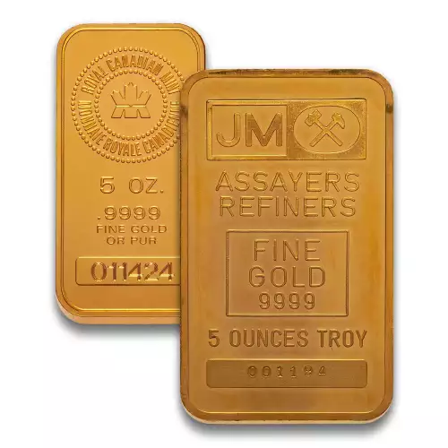 Misc Minted Gold Bar, 5 oz (2)