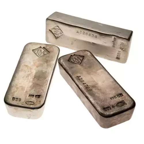 Misc. Minted Silver Bar 100 oz (3)