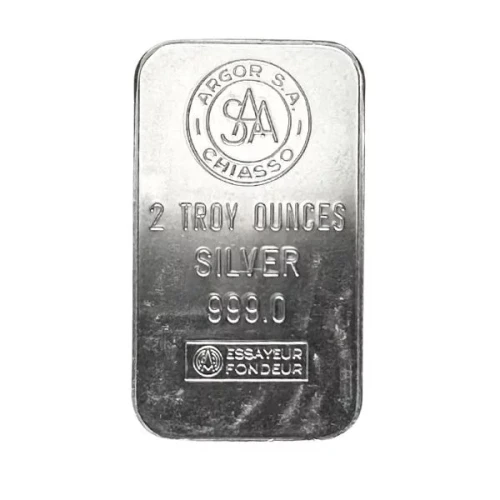 Misc. Minted Silver Bar, 2 oz (2)