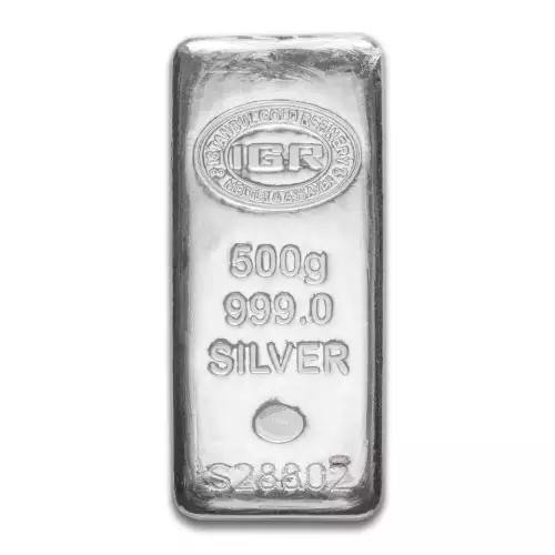 Misc. Minted Silver Bar, 500g, 1/2 Kilo (16.075 Tr Oz) (2)