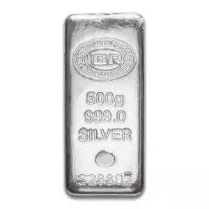 Misc. Minted Silver Bar, 500g, 1/2 Kilo (16.075 Tr Oz) (2)