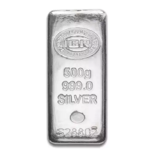 Misc. Minted Silver Bar, 500g, 1/2 Kilo (16.075 Tr Oz) (2)