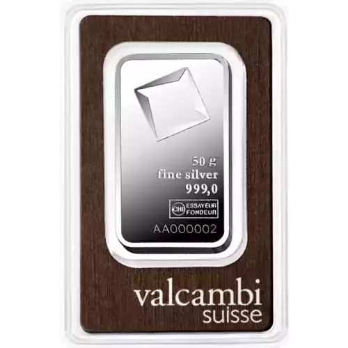 Misc. Minted Silver Bar, 50g (1.6075 Tr Oz)