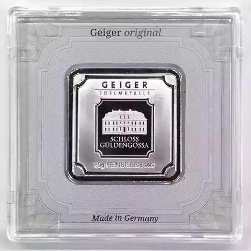 Misc. Minted Silver Bar, 50g (1.6075 Tr Oz) (4)
