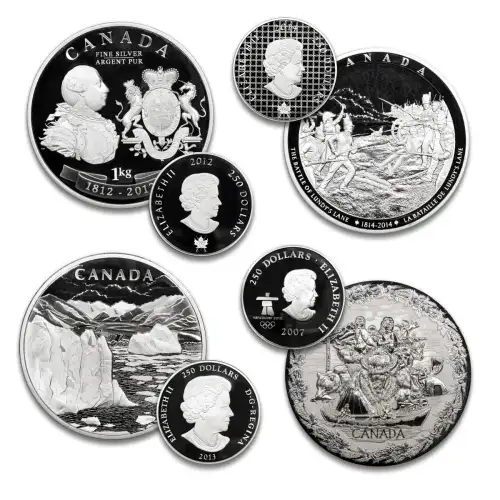 Misc. Minted Silver RCM Coins, 1 Kilogram